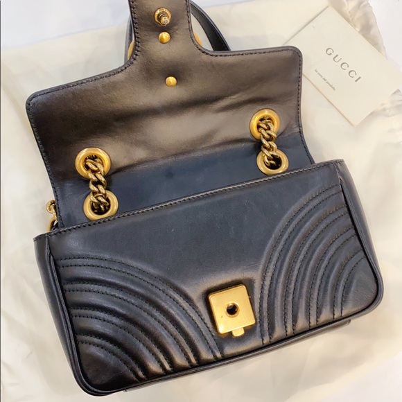 Gucci Calfskin Matelasse Mini GG Marmont Bag - Picture 4 of 6